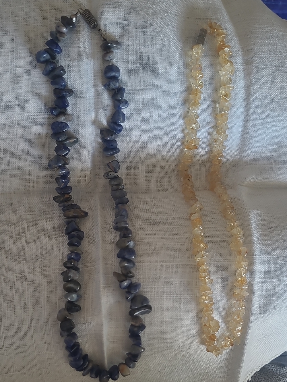 Beaded Necklace Set Blue & Yellow